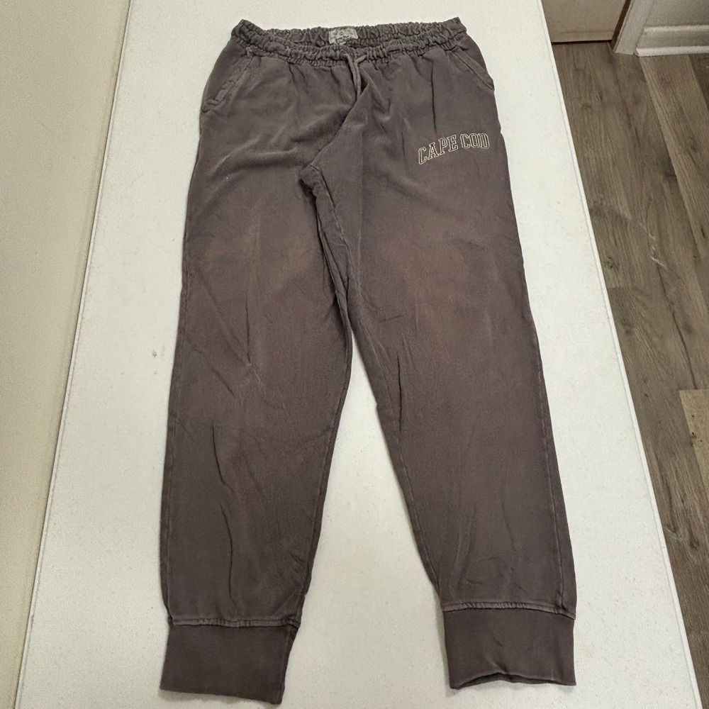 Cuffys Cape Cod Mens Large Gray Ocean Wash Cotton Jogger Sweatpants 6165